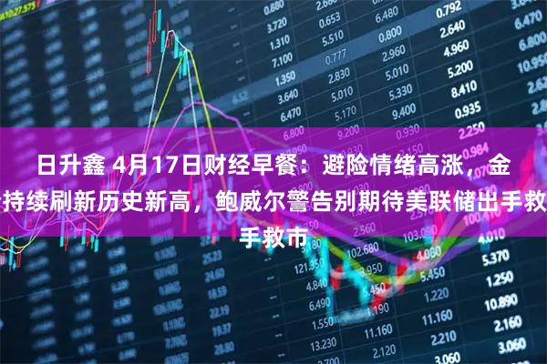 日升鑫 4月17日财经早餐：避险情绪高涨，金价持续刷新历史新高，鲍威尔警告别期待美联储出手救市